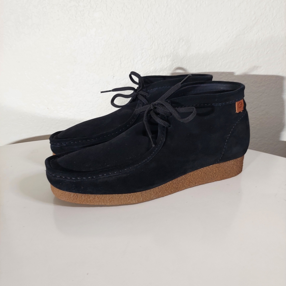 Clarks Wallaston Black Suede Classic Lace Up Chukka Boots Men's Size US 13 M
